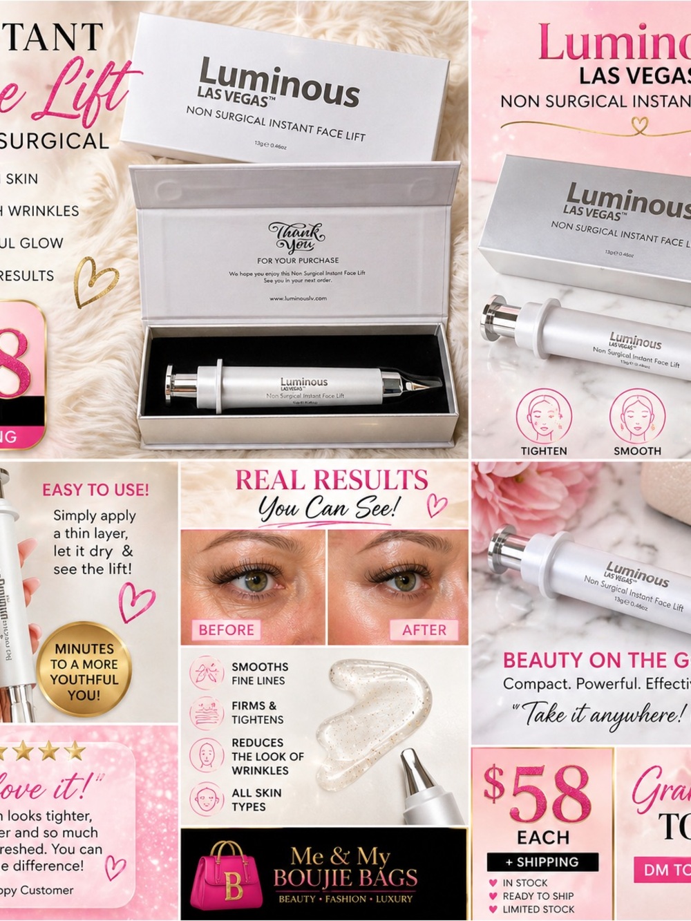 Non-Surgical Instant Face Lift Serum — White